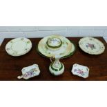 A mixed lot to include four Royal Doulton plates, two blush ivory porcelain style plates, a part