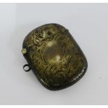 An Edwardian foliate engraved silver vesta case, Birmingham 1903