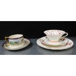 A Russian porcelain cup and saucer dated 1922 and a Rosenthal Bavarian porcelain 'Madeleine'