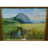 R. Ainslie Summer Landscape Oil-on-board, signed bottom right, in a glazed giltwood frame, 52 x 41cm