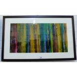 Unknown artist Coloured Vertical Stripes Mixed media, in a glazed frame, 72 x 44cm