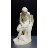 A Minton Parian ware figure of 'Clorinda' by John Bell, signed and dated February 1848 ( restoration