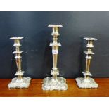 Three Epns candlesticks (3)