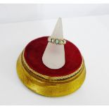 9 carat gold opal and pearl set dress ring