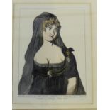 Marie Federowna, wife of Tsar Paul I Coloured engraving, in a giltwood frame, 25 x 30cm