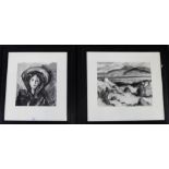 A companion pair of charcoal drawings after the Scottish Colourists in glazed frames (2)