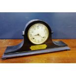A Newhaven Napoleons hat mantle clock