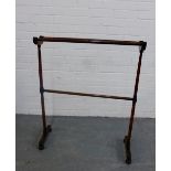 A mahogany towel rail, 90 x 77cm