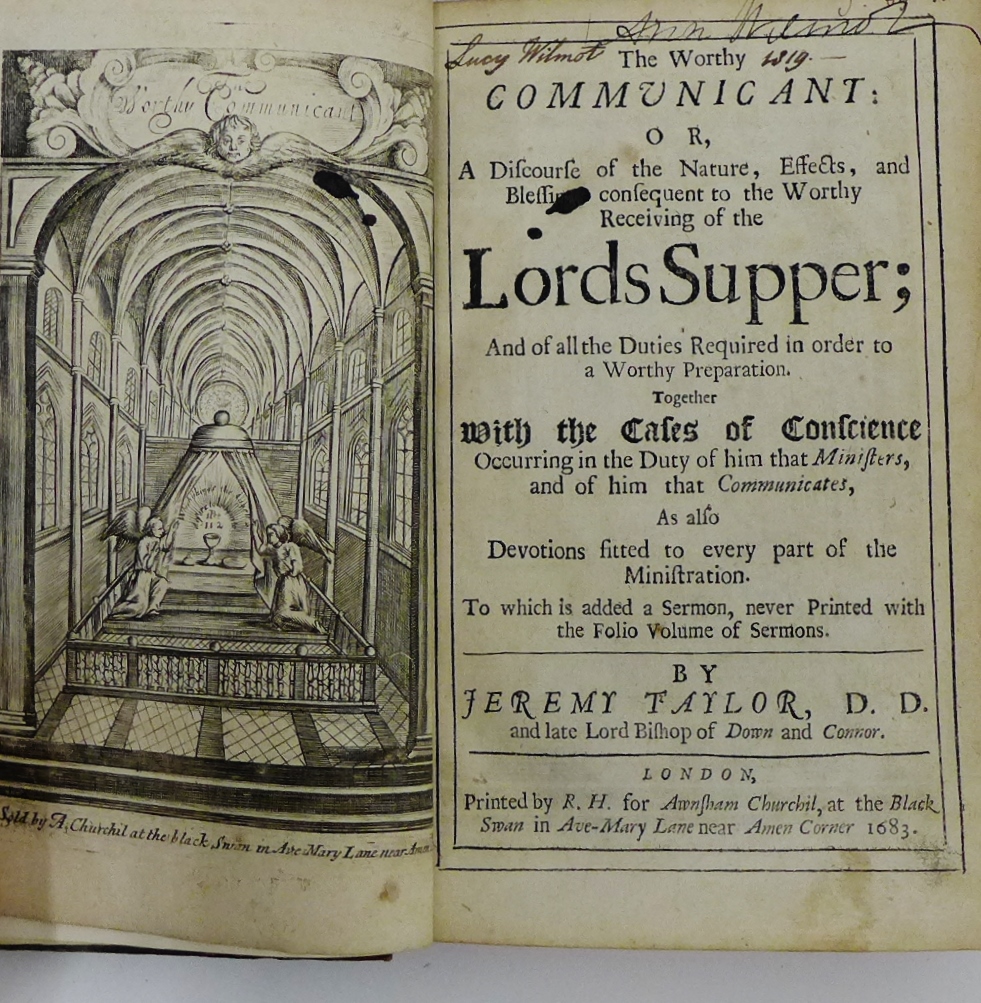 'The Lords Supper' by Jeremy Taylor D.D and late Lord Bishop of Downe & Connor, printed by R.H.