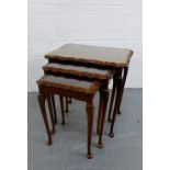 A nest of three tables, 56 x 56cm