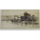 J. McArdle (Jackson Simpson) Castle Urquhart Framed engraving, pencil signed, 26 x 14cm