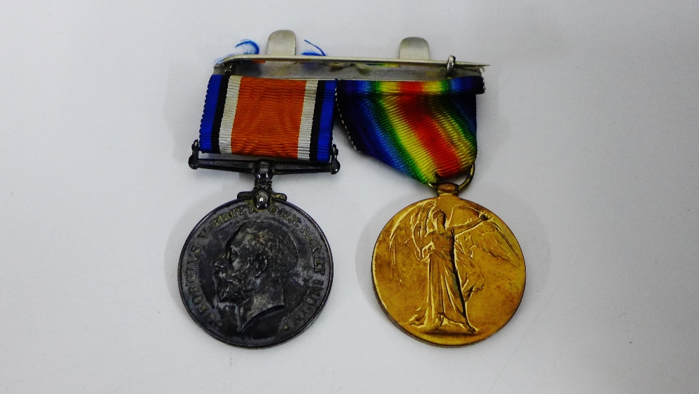 WWI War & Victory medals and ribbons awarded to Pte D McKenzie 50314, Highland Light Infantry (2)