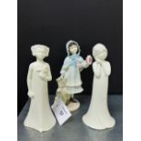 Two Royal Worcester 'Moments' white glazed figures to include 'Your a Star' and 'Sweet Dreams', both