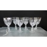 A set of six etched glass silver Queen Elizabeth II Silver Jubilee Commemorative drinking glasses (
