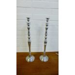 A pair of Epns baluster candlesticks, 60cm high (2)