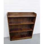 An oak bookcase 92 x 78cm