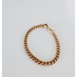 9 carat gold curb link bracelet , each link stamped 9ct 375