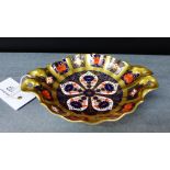 A Royal Crown Derby 'Imari' patterned 1128 dish, 16cm wide