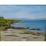 Jean RFR Orr 'Iona Sands' Oil-on-Board, signed with inscribed signature, in a gilt wood frame, 49