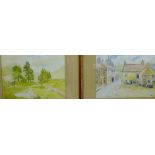 J.B. Hill A companion pair of watercolours to include 'A Lonely Road, Glenlyon, Perthshire' and