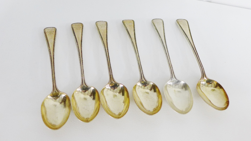 A set of six Victorian silver teaspoons with makers marks for Henry Holland, London 1875 (6)