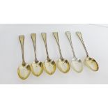 A set of six Victorian silver teaspoons with makers marks for Henry Holland, London 1875 (6)