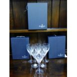 A Waterford set of twelve Eclipse patterned white wine glasses, boxed (12)