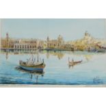 Edwin Galea Grand Harbour, Malta Watercolour, titled, signed and dated 1978, in a glazed frame, 26 x