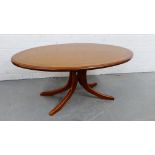 A contemporary cherrywood coffee table, 47 x 100cm