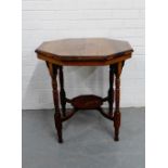 An oak octagonal side table 70 x 67cm