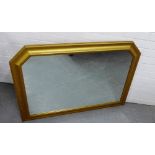 A gilt framed overmantle mirror 76 x 105cm