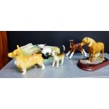 A mixed lot to include a Caithness Natural World collection pony, a Sylvac horse and Corgi, together
