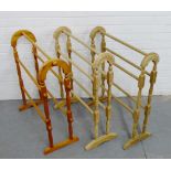 Three pine towel rails (3)