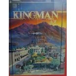 A Kingman Arizona framed coloured print, 50 x 68cm