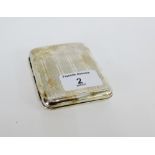 George V silver cigarette case with engine turned decoration to front and back, with makers marks