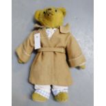 An early 20th century Teddy bear dressed in nightware