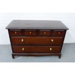 A Stag chest of drawers, fitted four short and two long drawers, 72 x 108cm