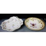 A late 18th century / early 19th century porcelain Armorial bowl, with gilt edged rim and floral