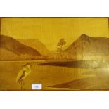 Ashworth Llyn Padarn, nr Llanberis, North Wales Marquetry inlaid panel, 45 x 30cm