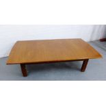 A retro teak low coffee table (adapted) 42 x 126cm