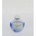 A painted glass snuff bottle and stopper, 7cm high