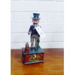 A vintage 'Uncle Sam' cast iron money bank, 29cm high