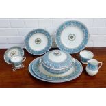 A Wedgwood 'Florentine' patterned dinner service comprising six dinner plates, six bowls, six side