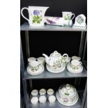 A quantity of Portmeirion 'Botanic Garden' table wares to include a jug, rolling pin, toast rack,