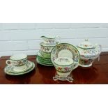 A quantity of Copeland Spode 'Chinese Rose' patterned tea wares to include teapot, milk jug, sugar