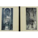 John R Barclay A companion pair of etchings to include Scottish National War Memorial and a Church