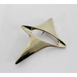 Henning Koppel for Georg Jensen abstract silver brooch, stamped 925S silver Denmark and with Georg