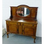 A mahogany mirror back sideboard, 161 x 137cm