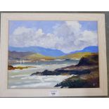 Rachel Grainger Hunt 'Siren's Cove, Western Isles' Acrylic on Board Signed in monogram, bottom