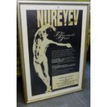 Nureyev, The Farewell Tour, Edinburgh Playhouse, Promotional Poster, framed